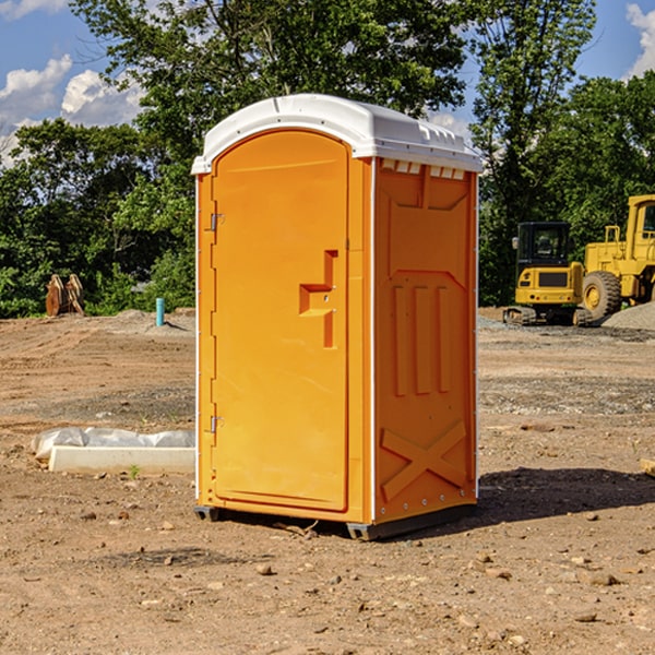 how often are the portable restrooms cleaned and serviced during a rental period in Houston Acres KY